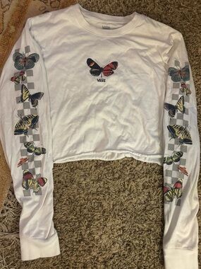 Vans Butterfly Long-sleeve Crop Top